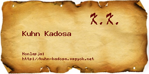 Kuhn Kadosa névjegykártya